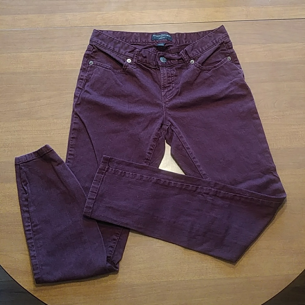 Banana Republic skinny fit purple jeans pants